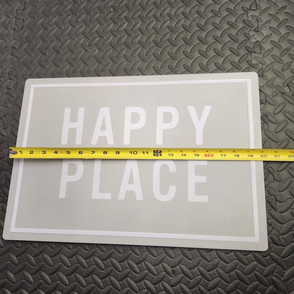 Gray 'Happy Place' Sign - Picture 2 of 3